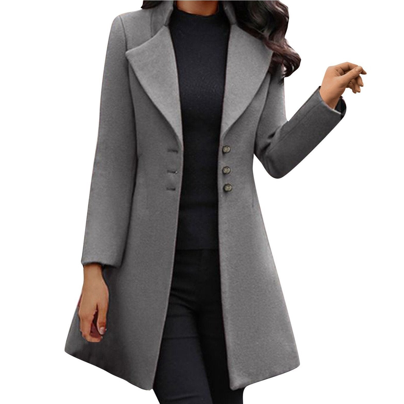 Zery™ | Long-sleeved woollen coat