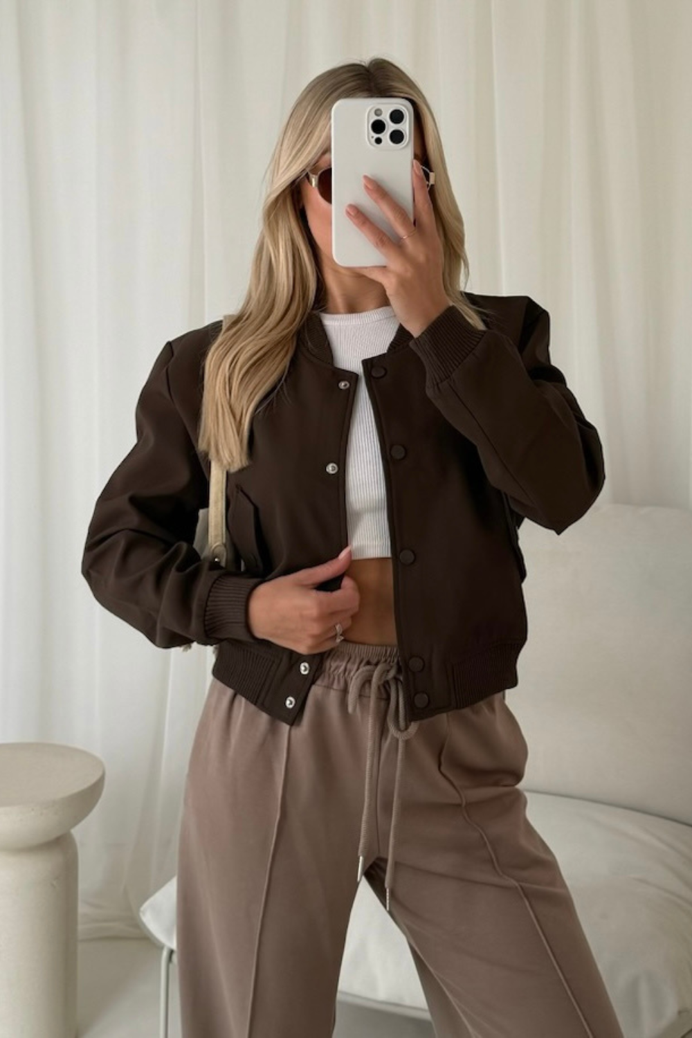 Romy khaki bomber jacket