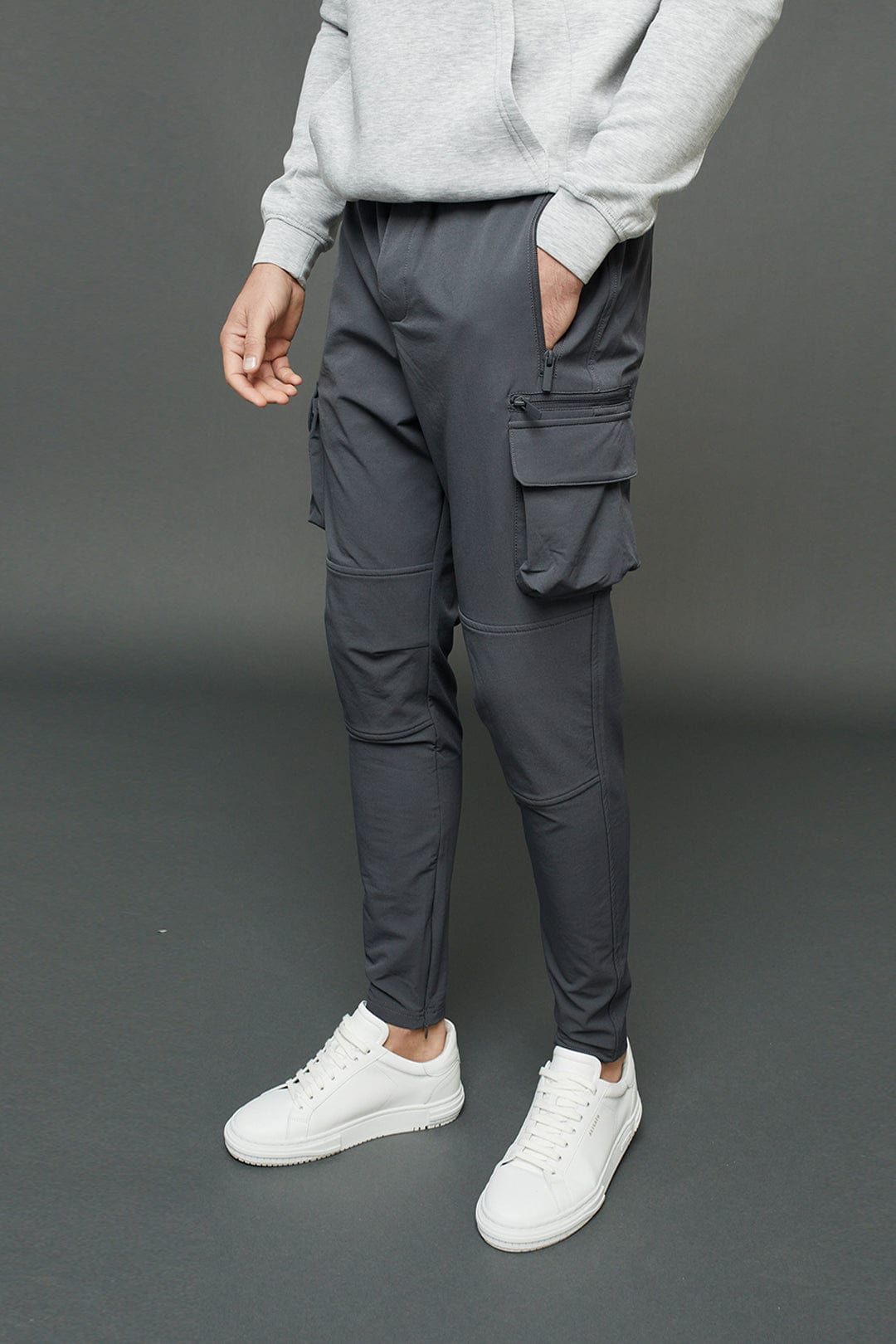 Zery™ | Mid Weight Nylon Cargo Pant - Light Grey