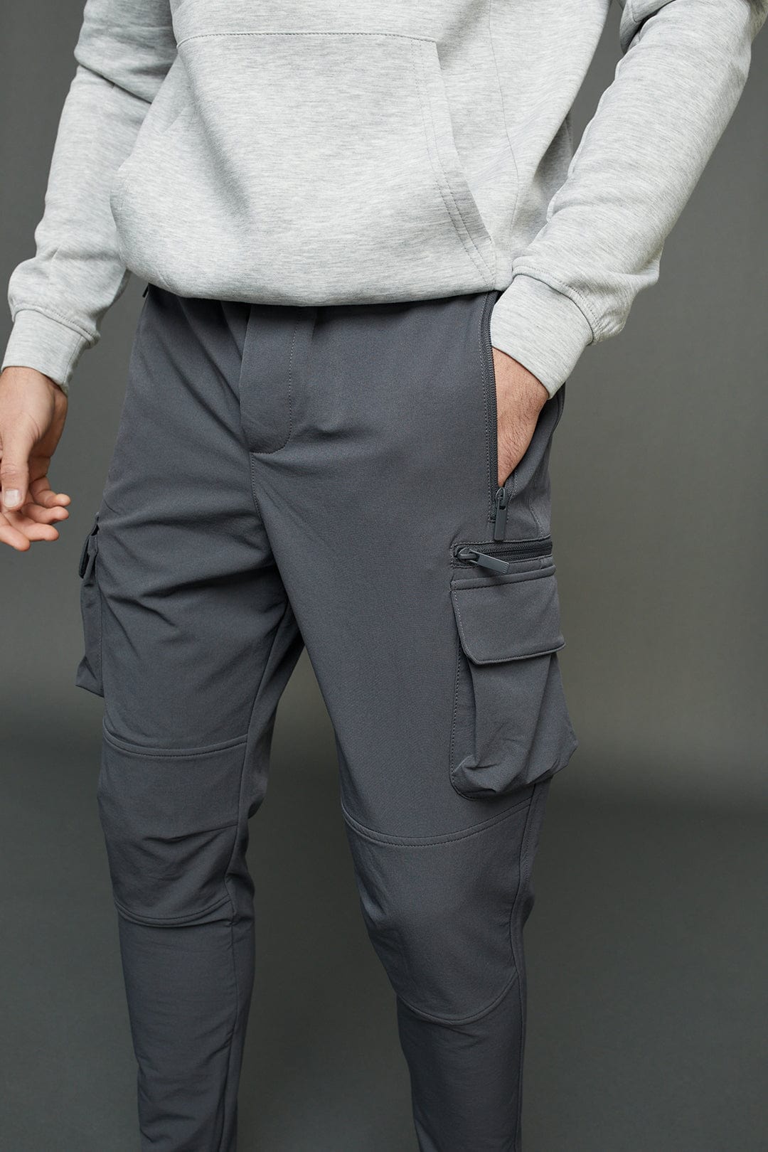 Zery™ | Mid Weight Nylon Cargo Pant - Light Grey