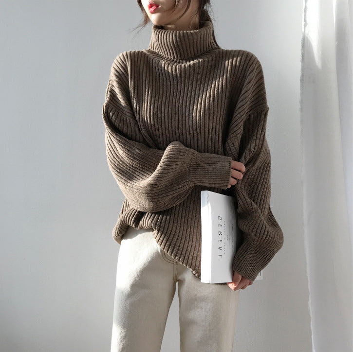 Zery™ | Luxe Turtleneck Balloon Sleeve Sweater