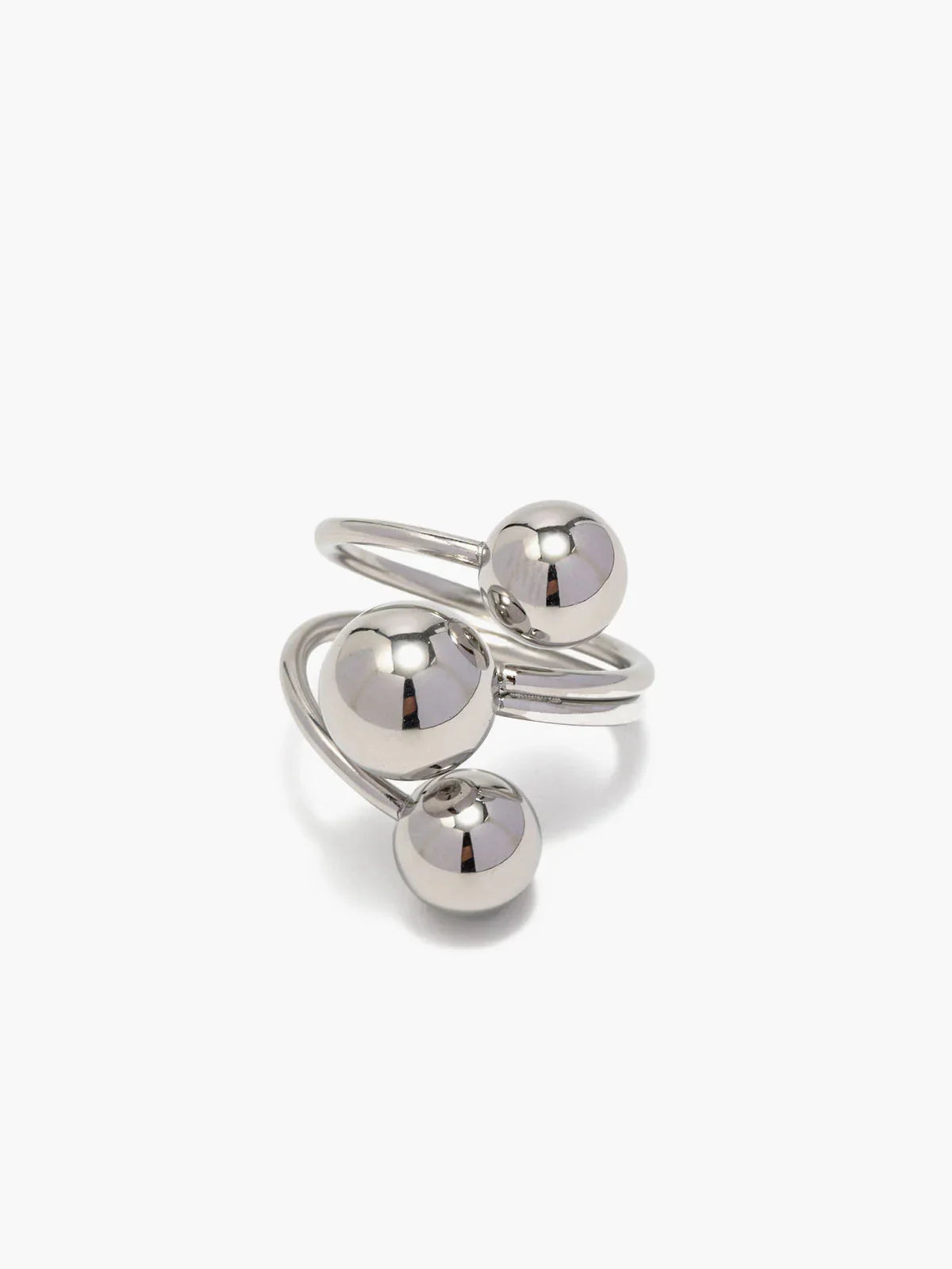 Dolce Vita Silver Ball Open Ring