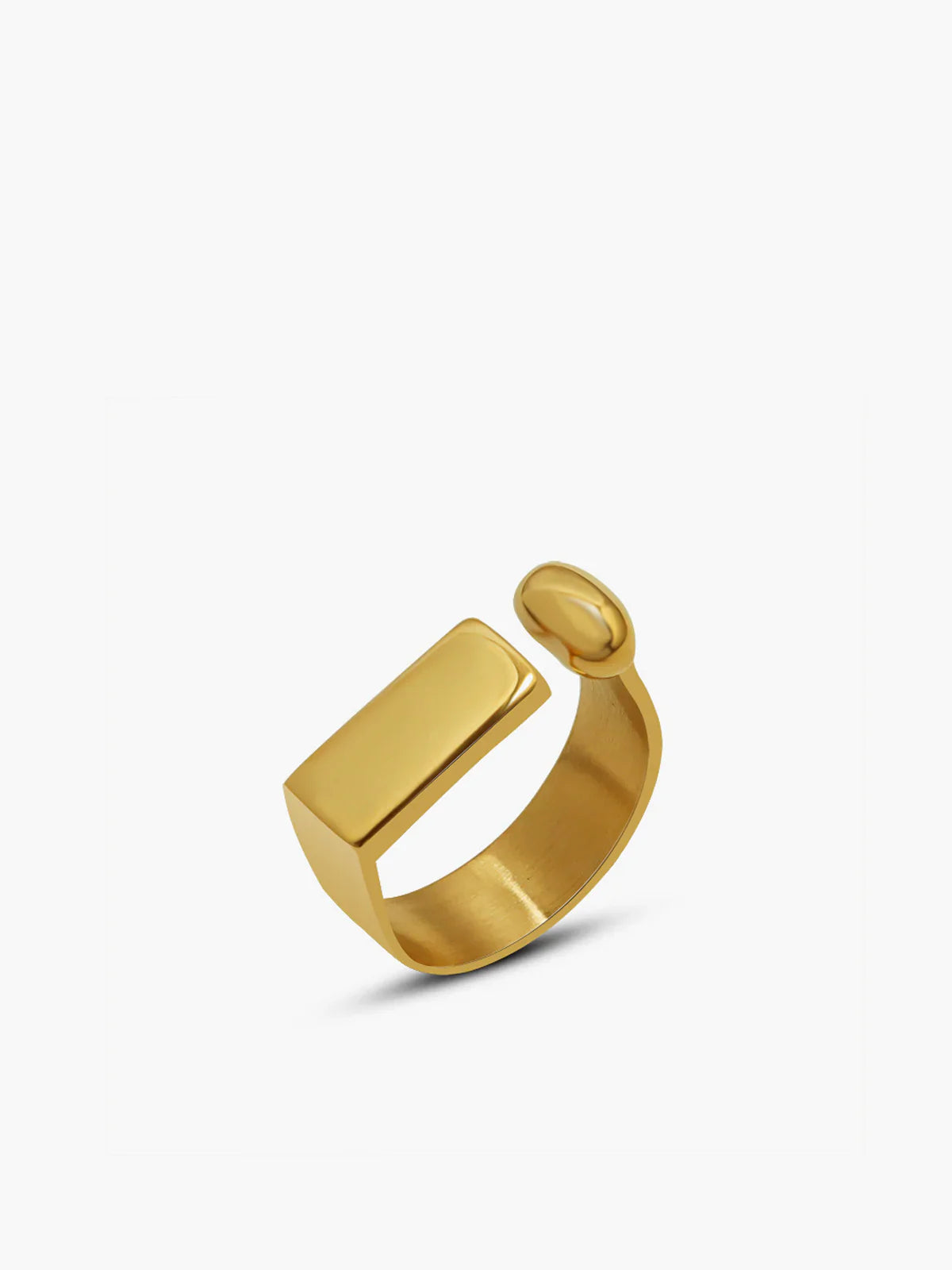 Amalie Geometric Golden Open Ring