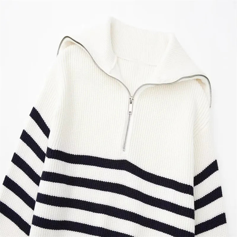 Zery™ | Striped Zip Up Sweater