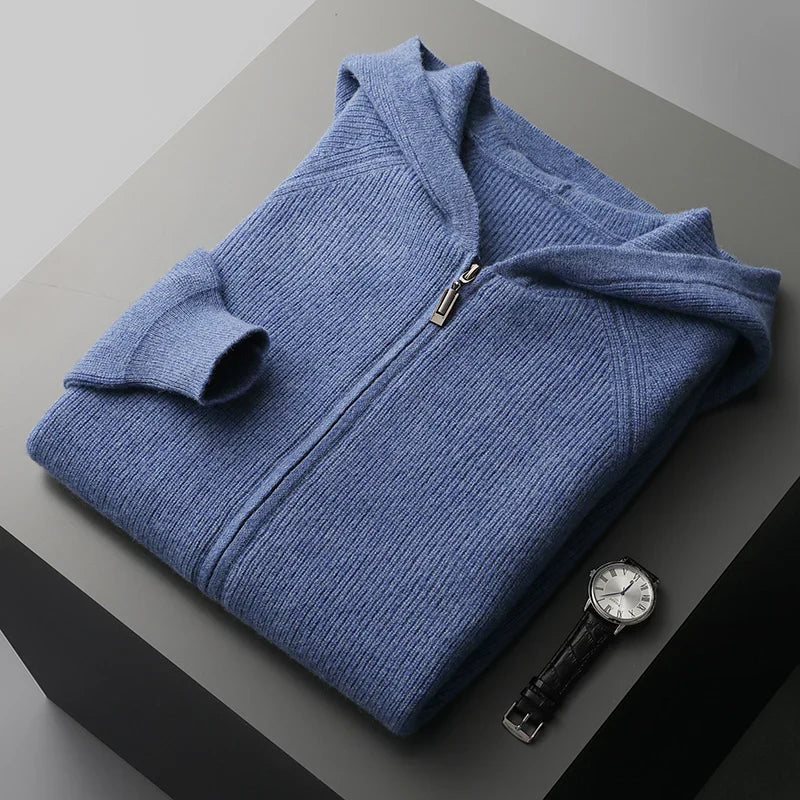 Zery™ | Luxe Merino Wool Men’s Autumn Hoodie