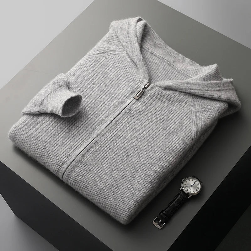 Zery™ | Luxe Merino Wool Men’s Autumn Hoodie