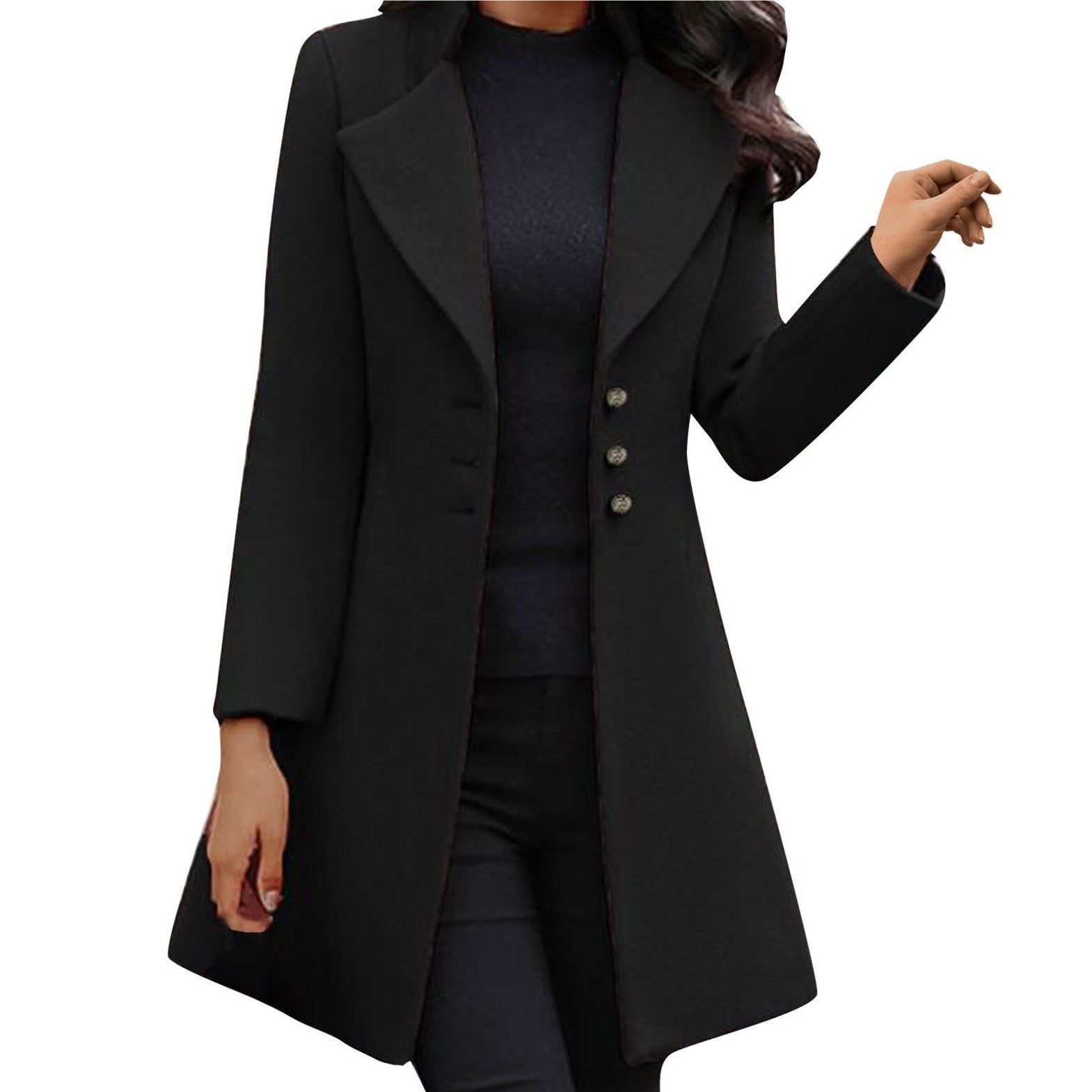 Zery™ | Long-sleeved woollen coat