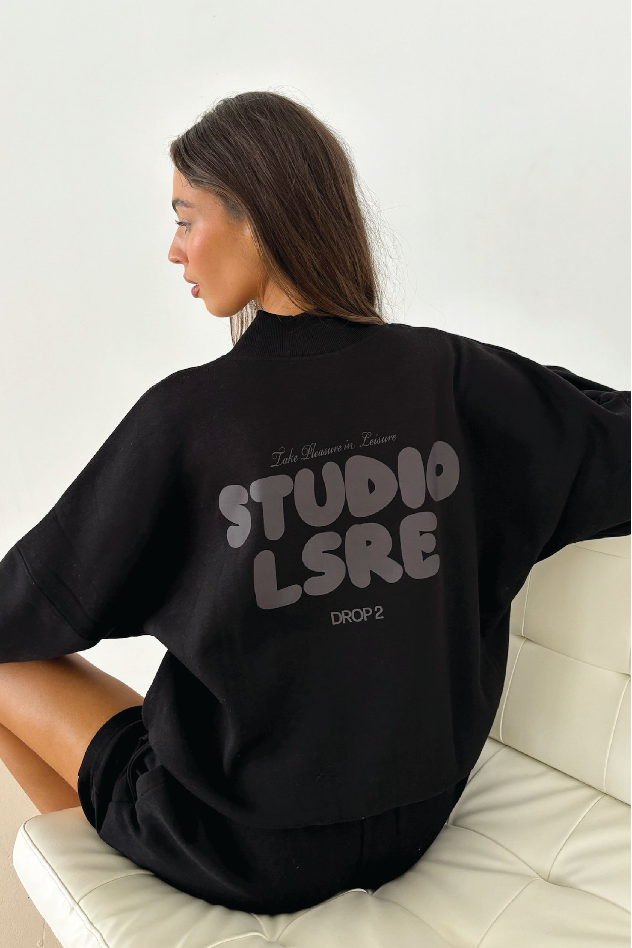 Studio Leisure black bubble print bomber jacket