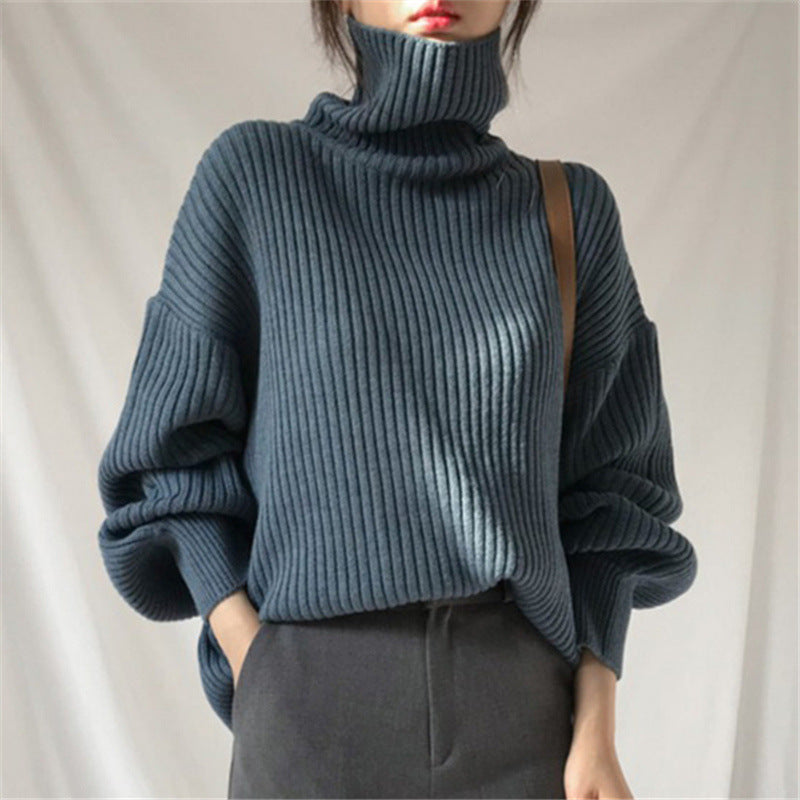 Zery™ | Luxe Turtleneck Balloon Sleeve Sweater